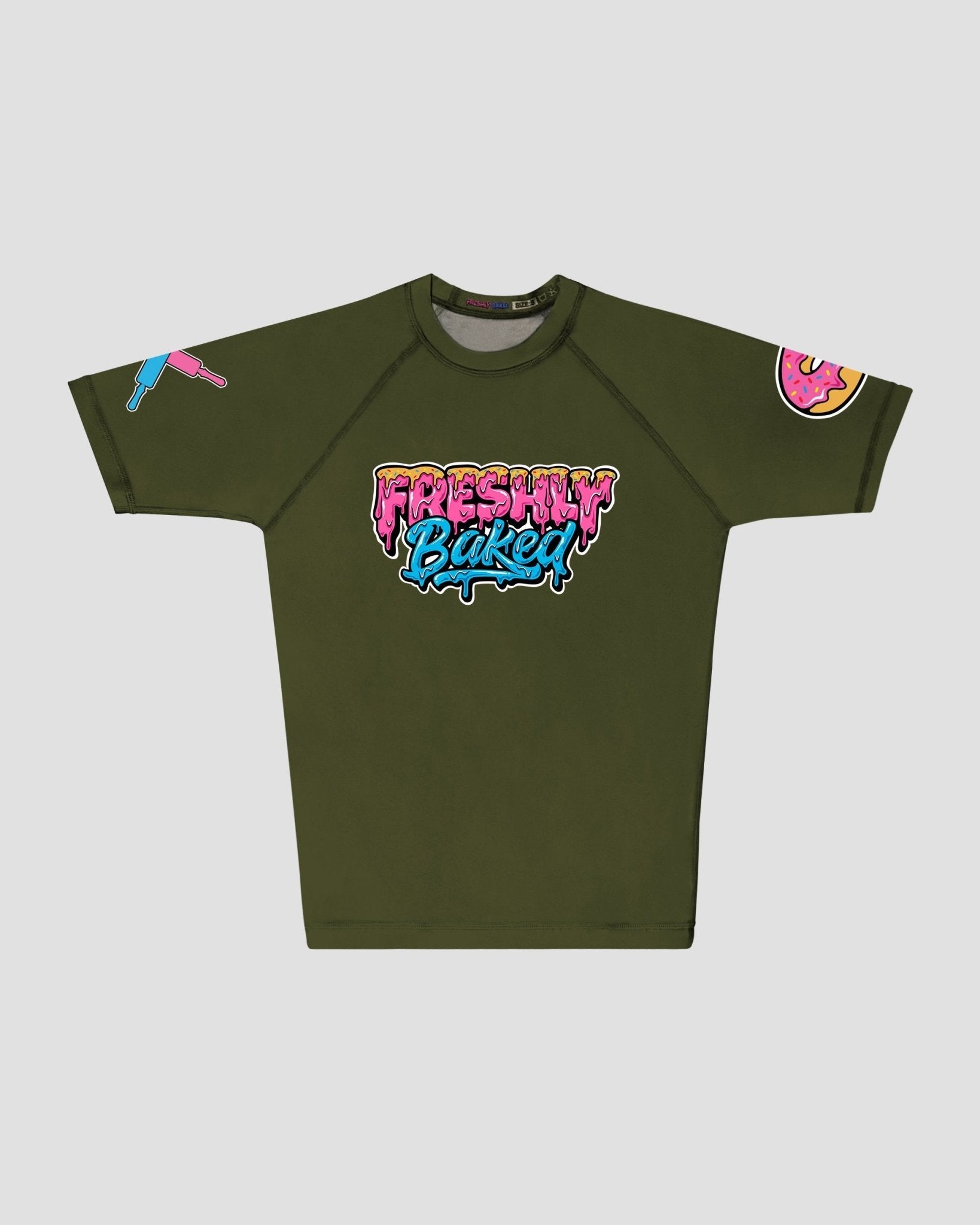 Olive Base Rashguard - Freshly Baked FightwearRashguards