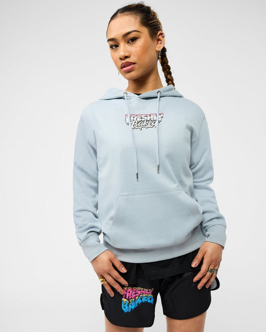 Unisex Lightweight Blue White Logo Hoody - Freshly Baked FightwearJumper