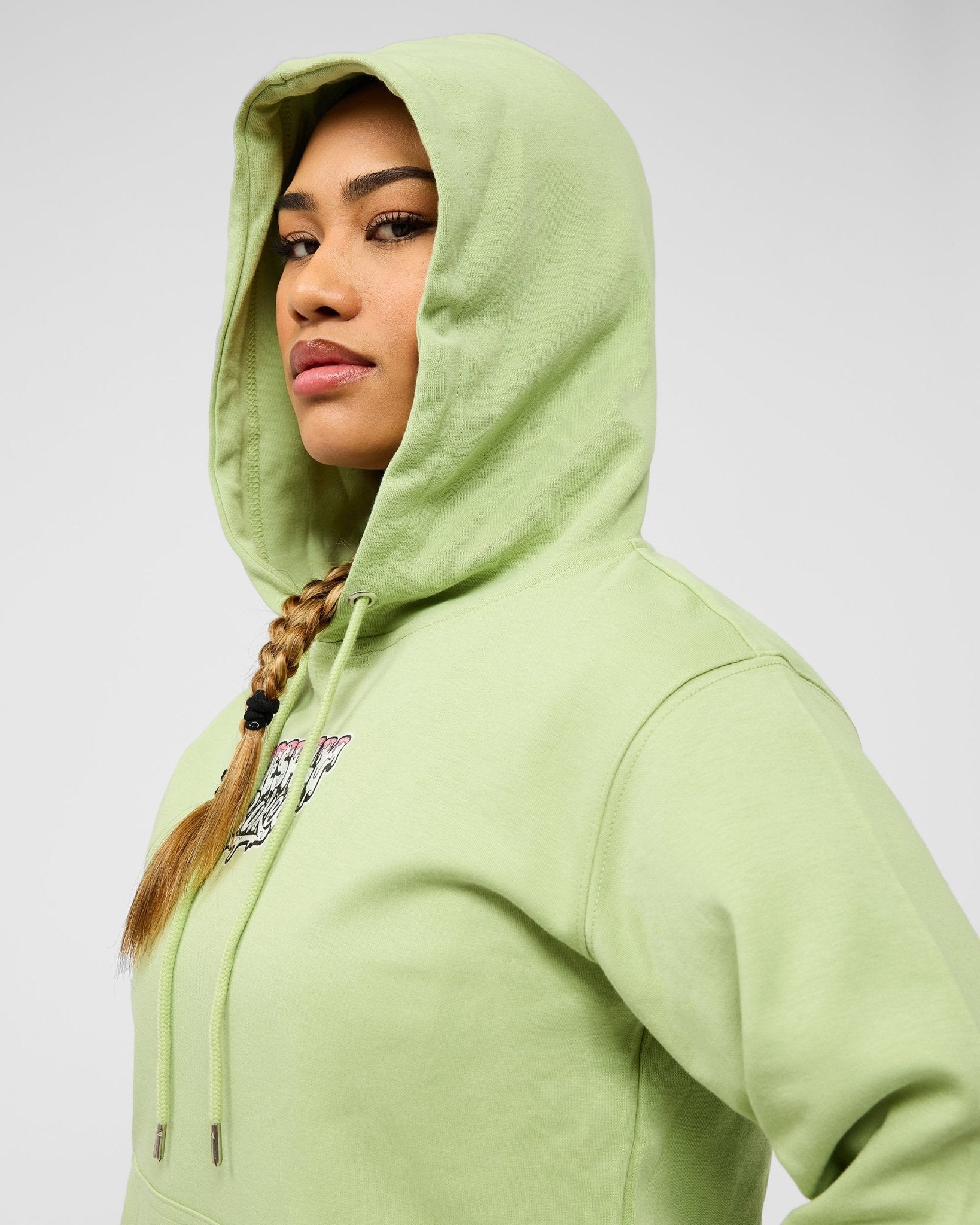 Unisex Lightweight Green White Logo Hoody Freshly Baked Fightwear