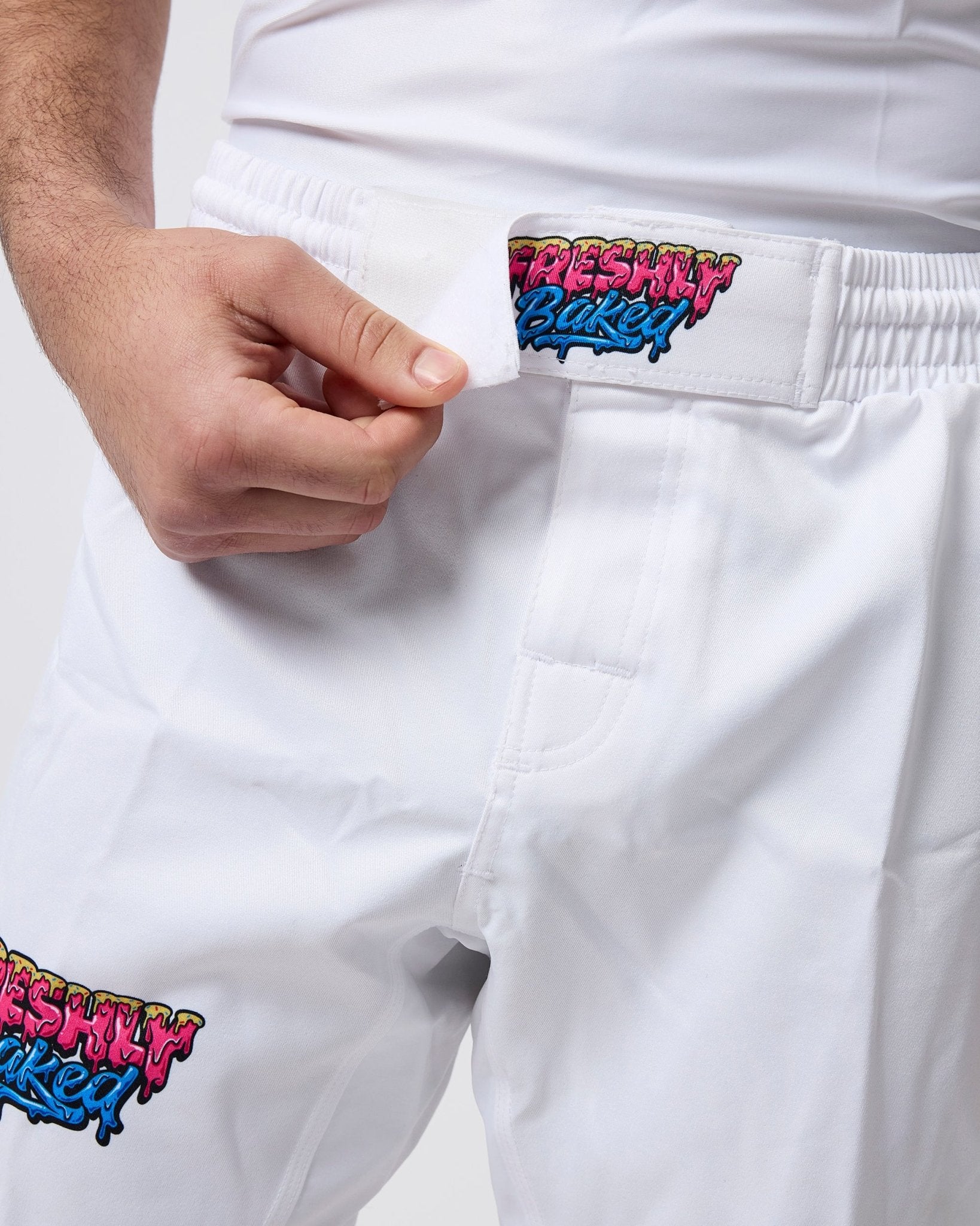 White Base Grappling Shorts - Freshly Baked FightwearShorts